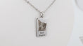 Load image into Gallery viewer, Rectangle pendant with necklace: Stainless steel rectangle necklace