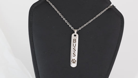 Up and down bar pendant with necklace