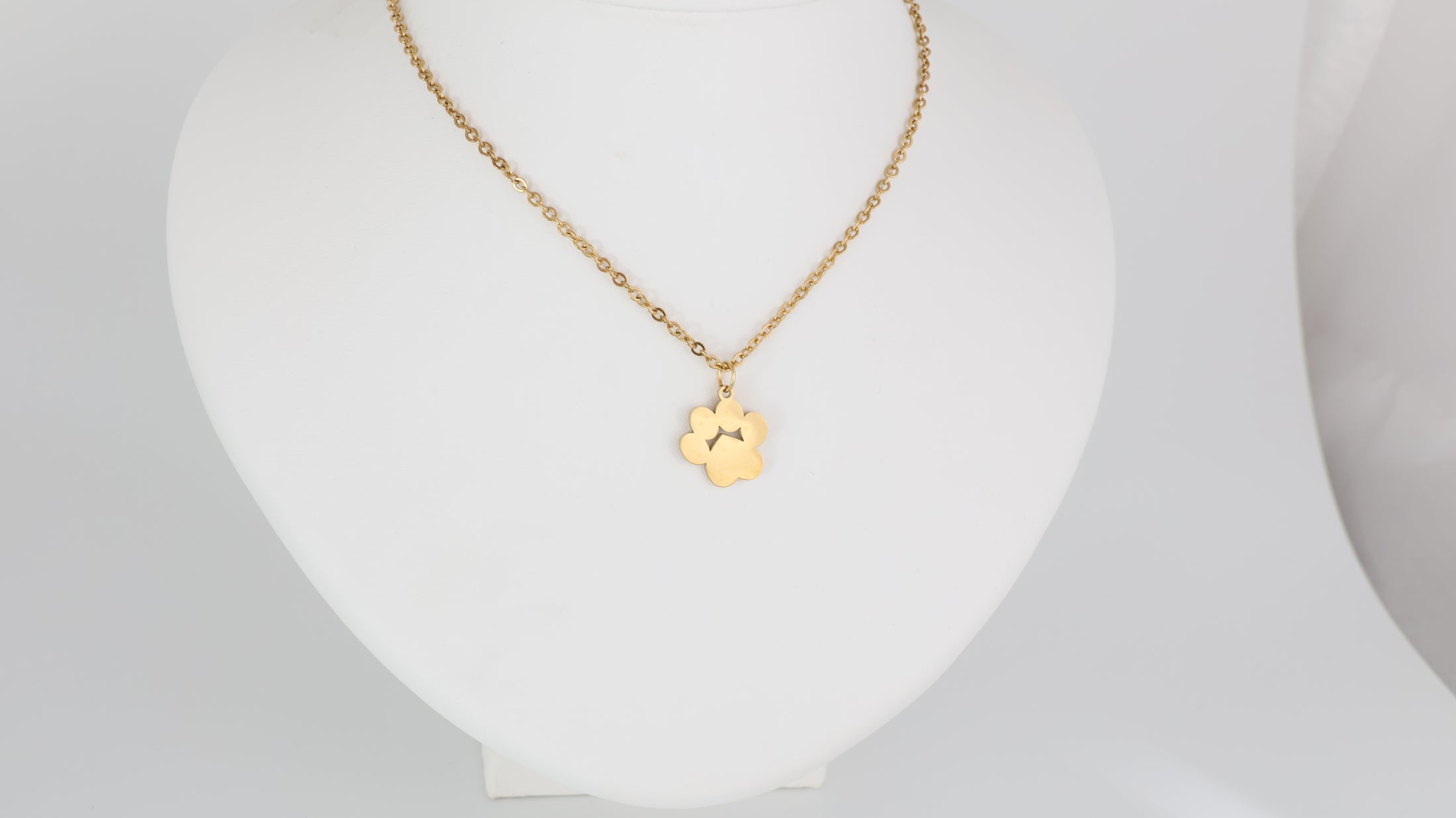 Paw pendant with necklace
