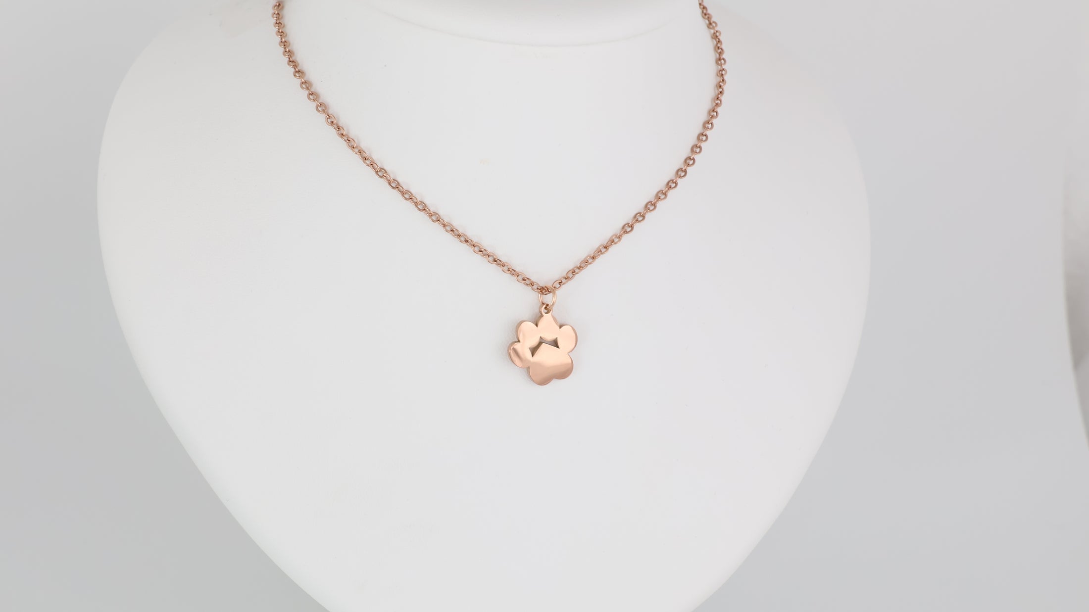 Paw pendant with necklace