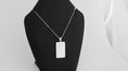 Load image into Gallery viewer, Stainless steel rectangle pendant with necklace
