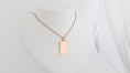 Load image into Gallery viewer, Stainless steel rectangle pendant with necklace
