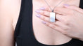 Load image into Gallery viewer, Stainless steel rectangle pendant with necklace
