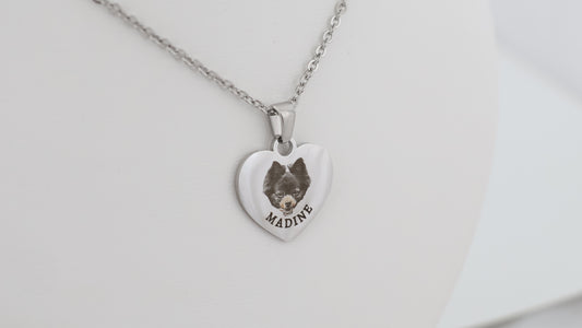 Heart pendant with necklace : Stainless steel heart pendant necklace